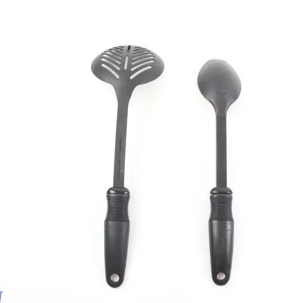 OXO Good Grips Black Nylon Spoon Set Slotted & Solid 15in 14in