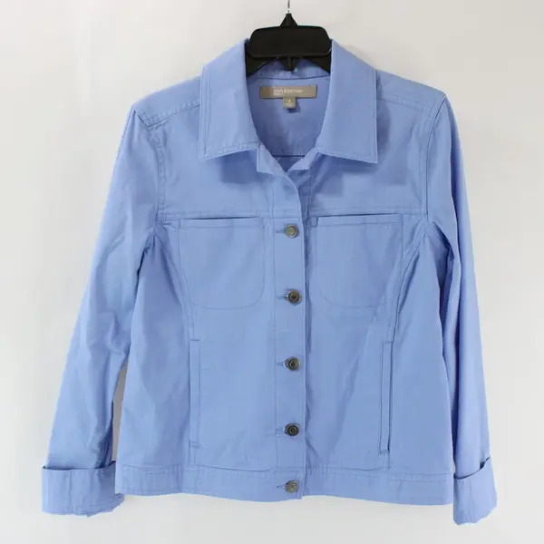 Croft & Barrow Women's Size 8 Cornflower Blue Cotton Button-Front Jacket