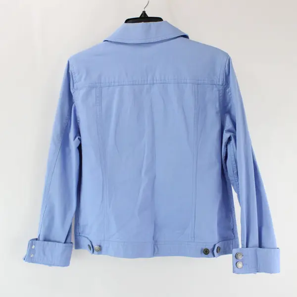 Croft & Barrow Women's Size 8 Cornflower Blue Cotton Button-Front Jacket
