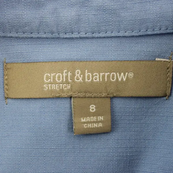 Croft & Barrow Women's Size 8 Cornflower Blue Cotton Button-Front Jacket