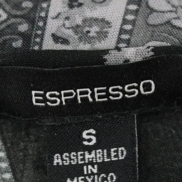 Espresso Women's Small Gray Floral Kimono-Style Top