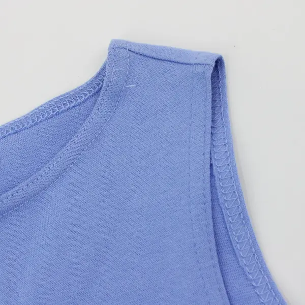SML Sport Women's Small Cornflower Blue Cotton Tank Top