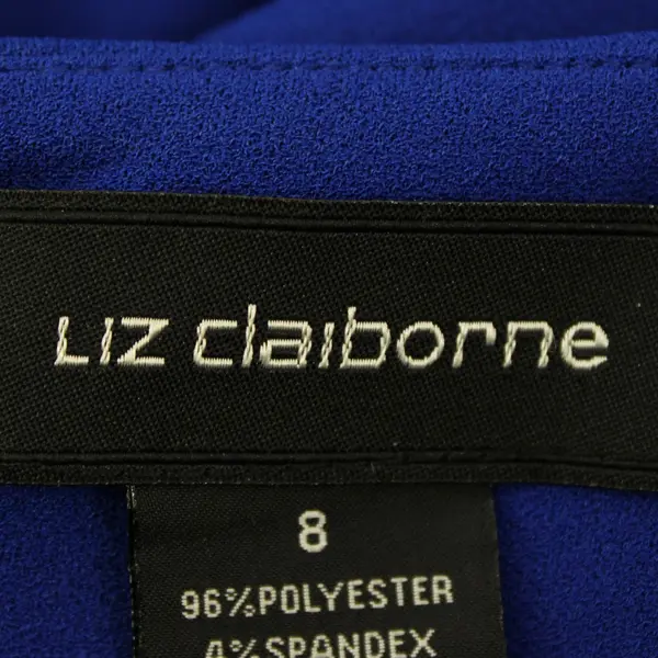 NWT Liz Claiborne Women's Cobalt Blue Bell Sleeve Midi Shift Dress 8