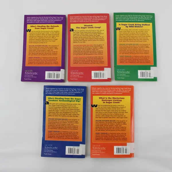Lot of 5 The New Sugar Creek Gang Books #1-4 & 6 Pauline H Wilson 2001 Ex-Lib PB