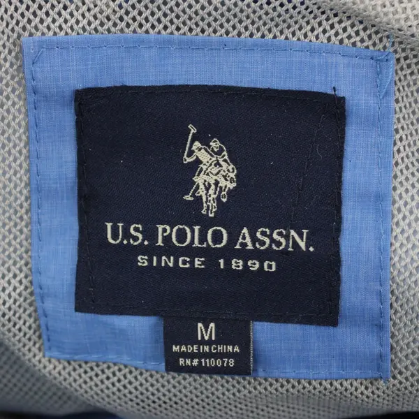 U.S. Polo Assn. Women's Medium Blue Zip-Up Windbreaker Jacket