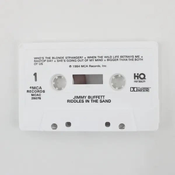 Jimmy Buffett Riddles in the Sand MCA 1984 Cassette Album, #MCAC -25075 
