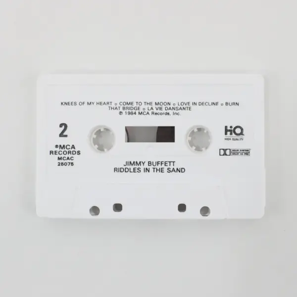 Jimmy Buffett Riddles in the Sand MCA 1984 Cassette Album, #MCAC -25075 