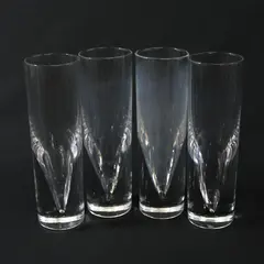 Set of 4 Carlo Moretti Italy Bullet Heavy Base Highball Glasses 7.25" 