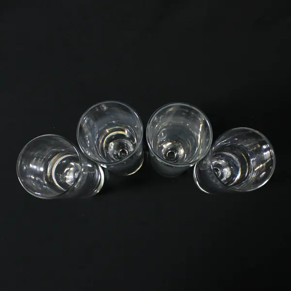 Set of 4 Carlo Moretti Italy Bullet Heavy Base Highball Glasses 7.25" 