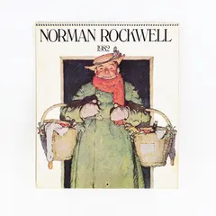 Vintage 1982 Norman Rockwell Wall Calendar Spiral Bound Art Prints Used Calendar