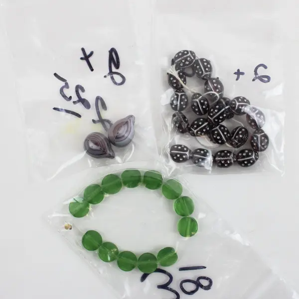 Lot of 7 Beading Supplies - Big Eye Needle & Beads Mixed Craft Lot