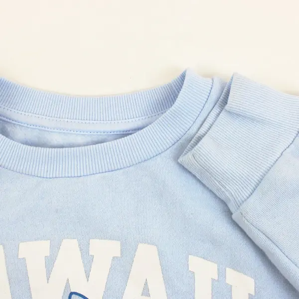 Disney Stitch "Hawaii Chill Vibes" Girls Youth Blue Pullover Sweatshirt S (6/7)