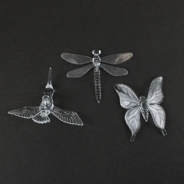 One Stop Gardens 3pc Solar Light Set Hummingbird Butterfly Dragonfly