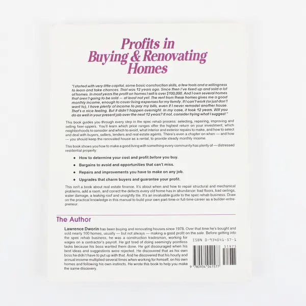 Vintage Profits in Buying & Renovating Homes Lawrence Dworin 1993 Paperback