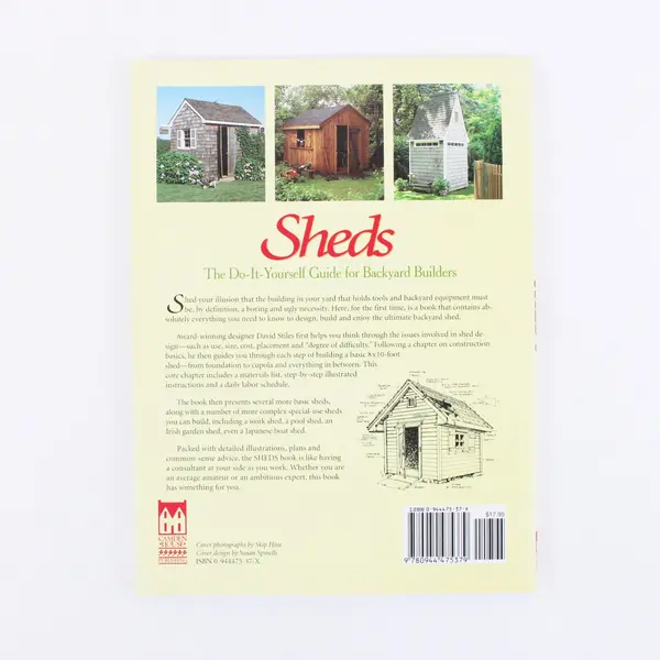 VTG Sheds The Do-It-Yourself Guide For Backyard Builders David Stiles 1996 PB
