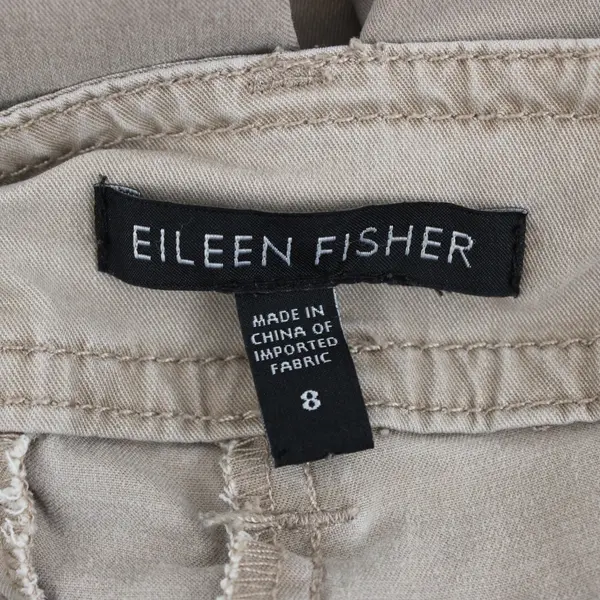 Eileen Fisher Women's Light Brown Low-Waist Pants Size 8