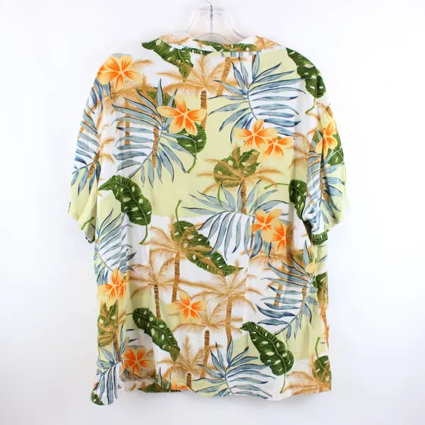 Aloha Hut Hawaii Men's 2XL Tropical Print Short Sleeve Button Down Shirt