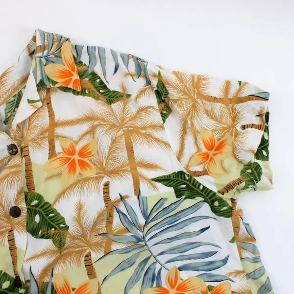 Aloha Hut Hawaii Men's 2XL Tropical Print Short Sleeve Button Down Shirt