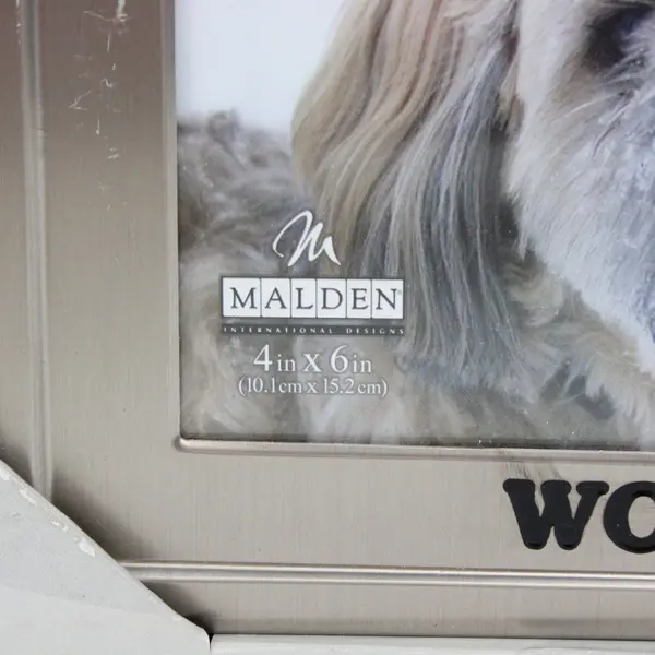 Malden Woof Dog 4x6 Picture Frame Photo Holder Pet Decor Open Box