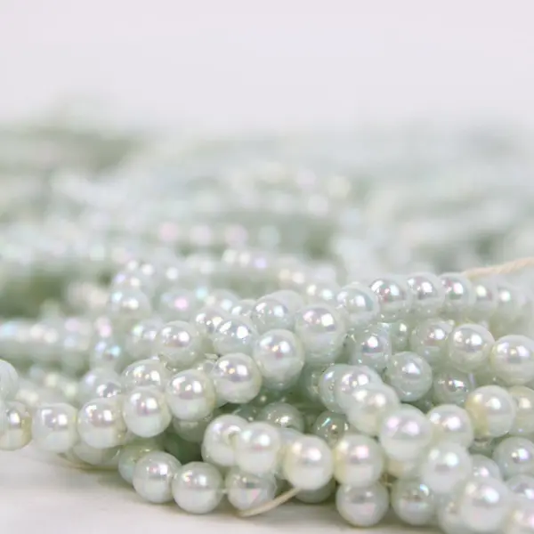 Lot of Assorted Faux Light Blue Pearl Bead Strands Jewelry Making