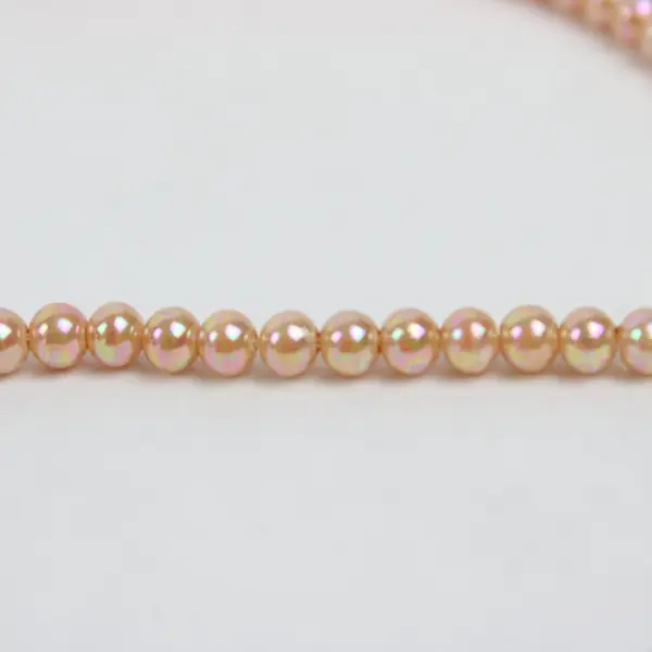 Lot of Assorted Faux Blush Pink Pearl Bead Strands Jewelry Making