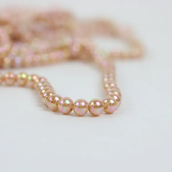 Lot of Assorted Faux Blush Pink Pearl Bead Strands Jewelry Making