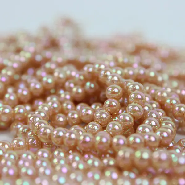 Lot of Assorted Faux Blush Pink Pearl Bead Strands Jewelry Making