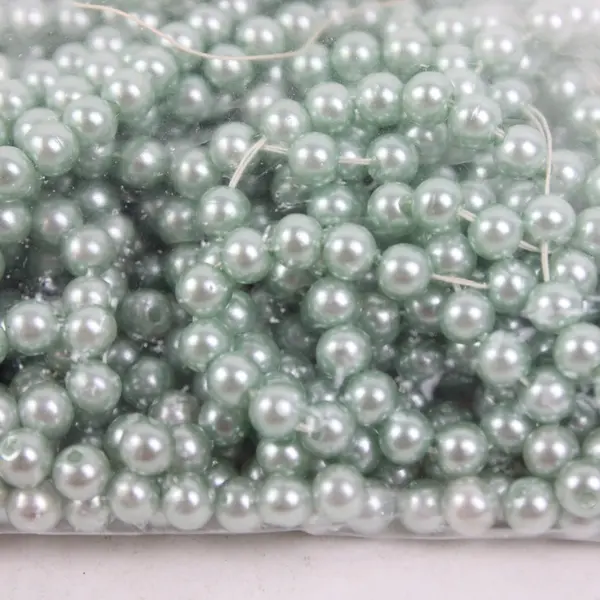 Lot of Assorted Faux Light Blue Pearl Bead Strands Jewelry Making