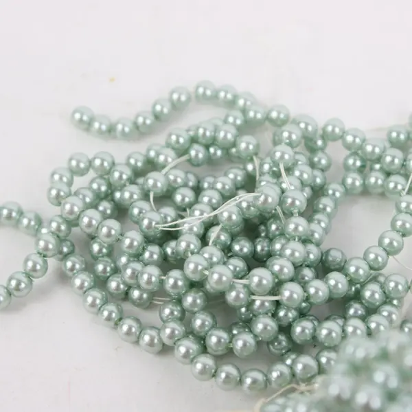 Lot of Assorted Faux Light Blue Pearl Bead Strands Jewelry Making