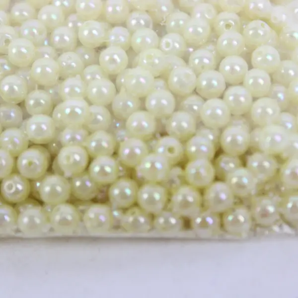 Assorted Lot of Yellow Faux Pearl Beads for Jewelry Crafts