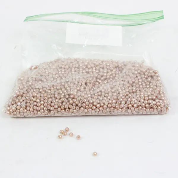 Lot of Assorted Champagne Faux Pearl Beads for Jewelry Making