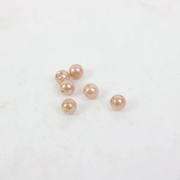 Lot of Assorted Champagne Faux Pearl Beads for Jewelry Making