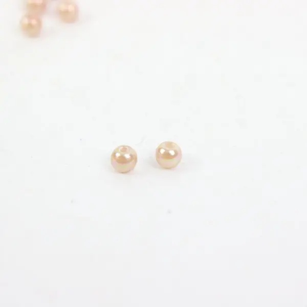 Lot of Assorted Champagne Faux Pearl Beads for Jewelry Making