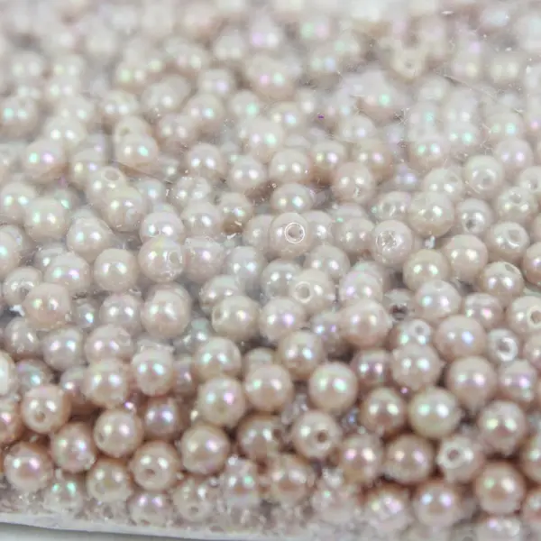 Lot of Assorted Champagne Faux Pearl Beads for Jewelry Making