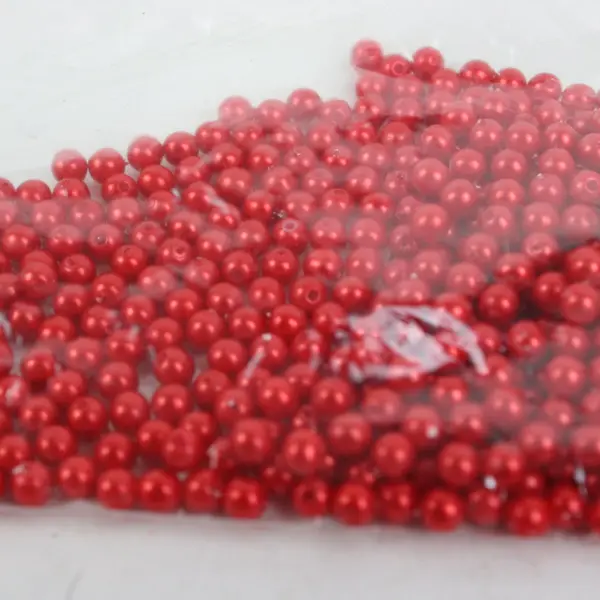 Lot of Assorted Red Pink Faux Pearl Craft Beads Jewelry Making DIY