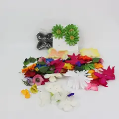 Unbranded Artificial Flowers Floral Pieces Craft Assortment Mixed Colors