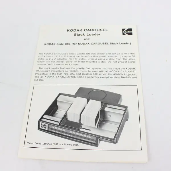 Kodak Carousel Stack Loader B40 Slide Projector Accessory