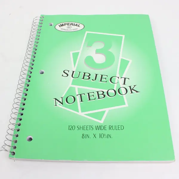 Lot of 2 Imperial 3-Subj W/R Notebook, National Premium 3-Col Pad Pre-Owned