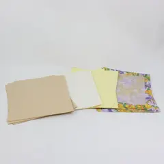 Lot of Assorted Floral Brown Ivory Stationery Paper Craft Scrapbook