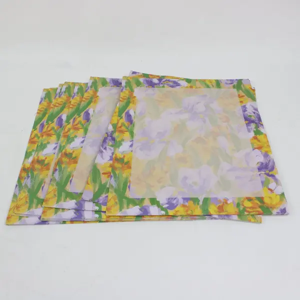 Lot of Assorted Floral Brown Ivory Stationery Paper Craft Scrapbook