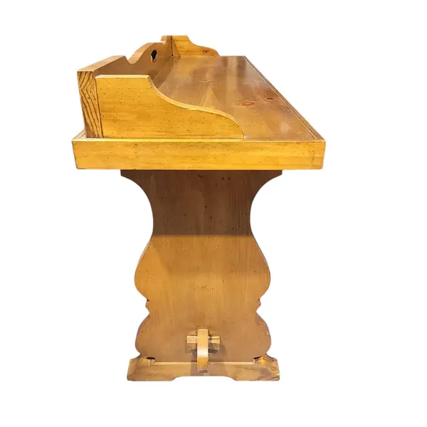 Vintage Rustic Wooden Tray Top Table Bench Stand Raised Carved - Local Pickup 