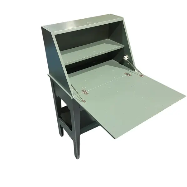 Vintage Green Painted Wood Desk Drop-Front Writing Workstation - Local Pickup