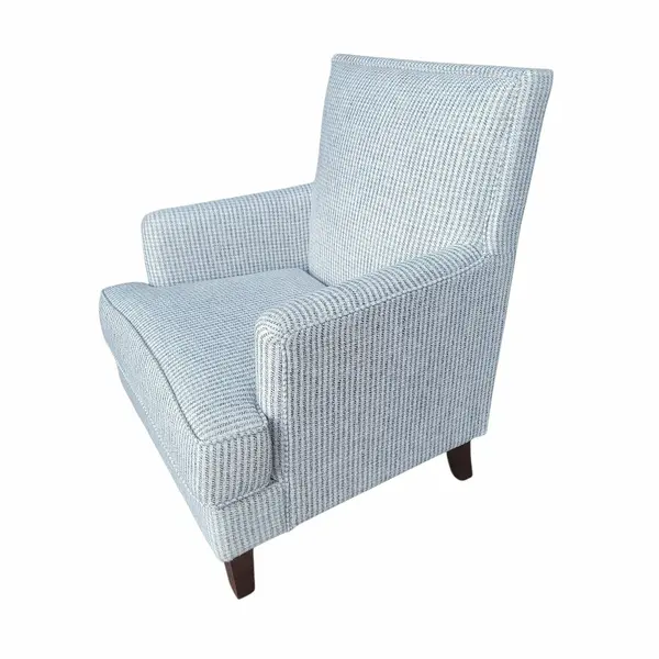 Light Blue Gray Upholstered Armchair Mid Century Style - Local Pickup Only