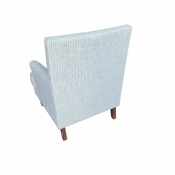 Light Blue Gray Upholstered Armchair Mid Century Style - Local Pickup Only