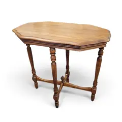 Vintage Handmade Solid Wood Accent End Table Turned Legs - Local Pickup Only