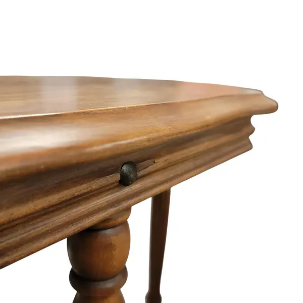 Vintage Handmade Solid Wood Accent End Table Turned Legs - Local Pickup Only