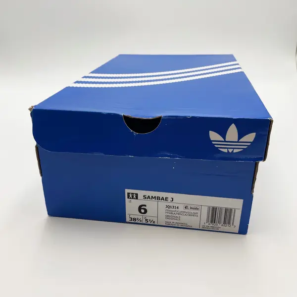 Adidas Sambae J Kids White Mint Gum Sole Sneakers Size 6Y JQ1314 Samba