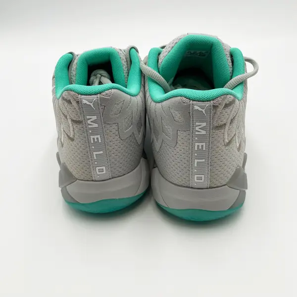 Puma Men's Basketball Shoes Gray/Turquoise MB.01 Lo UFO Size 10.5 - 377675-02