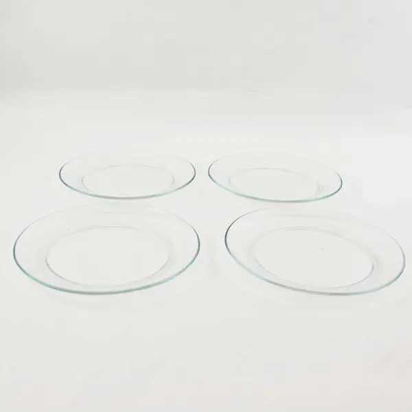 LOT OF 4-Arcoroc France Classique Clear Glass Dessert Plates 6.75”