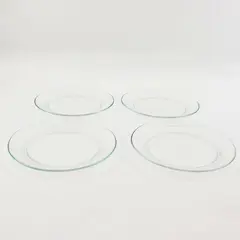 LOT OF 4-Arcoroc France Classique Clear Glass Dessert Plates 6.75”